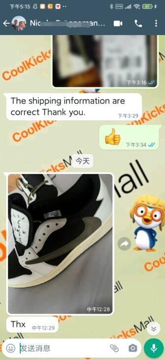 PKGoden Air Jordan 1 Retro Low GET SP Travis Scott Olive,DZ4137-106 review Customer coolkicks reviews from whatsapp 01