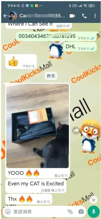 Cool Kicks | GET Air Jordan 4 Retro Black Cat, CU1110-010 review Customer coolkicks reviews from whatsapp 01