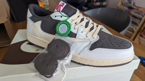 Cool Kicks | G5 Air Jordan 1 Low White BrownBarb Travis Scott,DM7866-162 review 