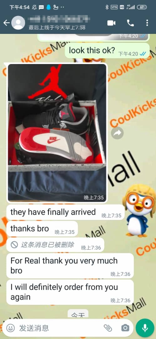 PKGoden Air Jordan 4 Retro Bred (2019),308497-060 review customer feedback 01
