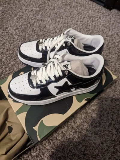 G5 A Bathing Ape Bape Sta Low Black White, 1H70-191-001 review coolkicksmall reviews 00
