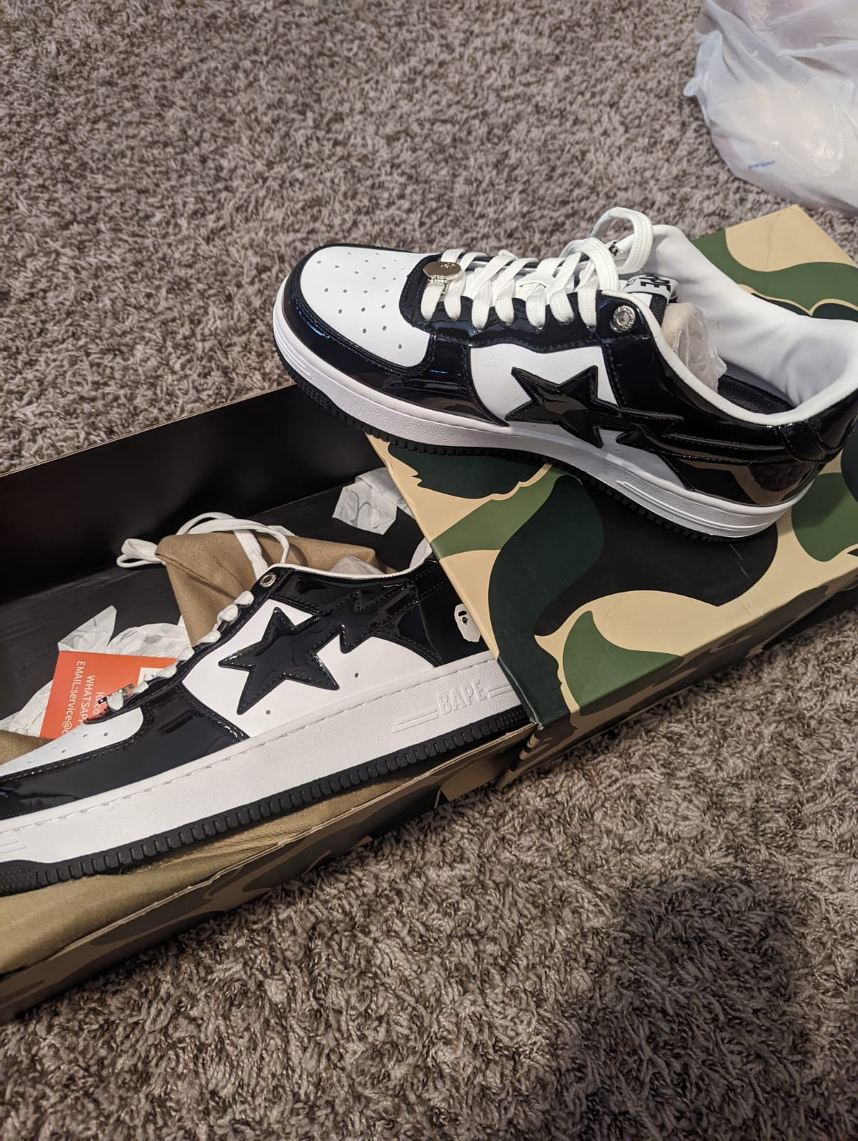 G5 A Bathing Ape Bape Sta Low Black White, 1H70-191-001 review coolkicksmall reviews 01