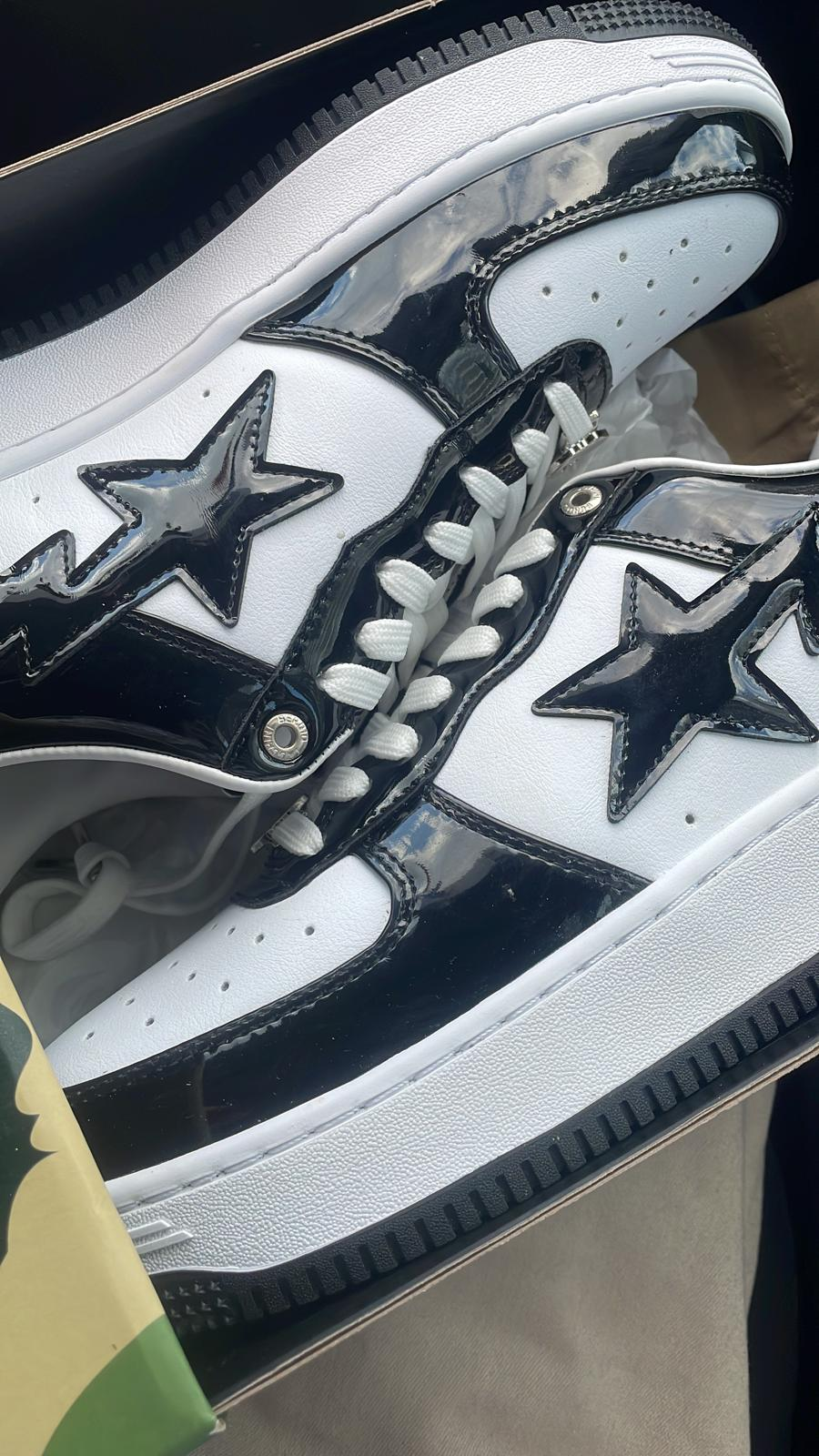 G5 A Bathing Ape Bape Sta Low Black White, 1H70-191-001 review coolkicksmall reviews 00