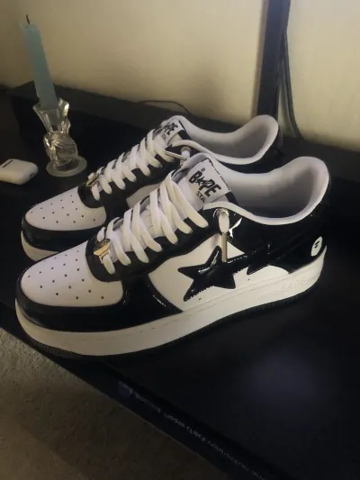G5 A Bathing Ape Bape Sta Low Black White, 1H70-191-001 review Isaiah 00