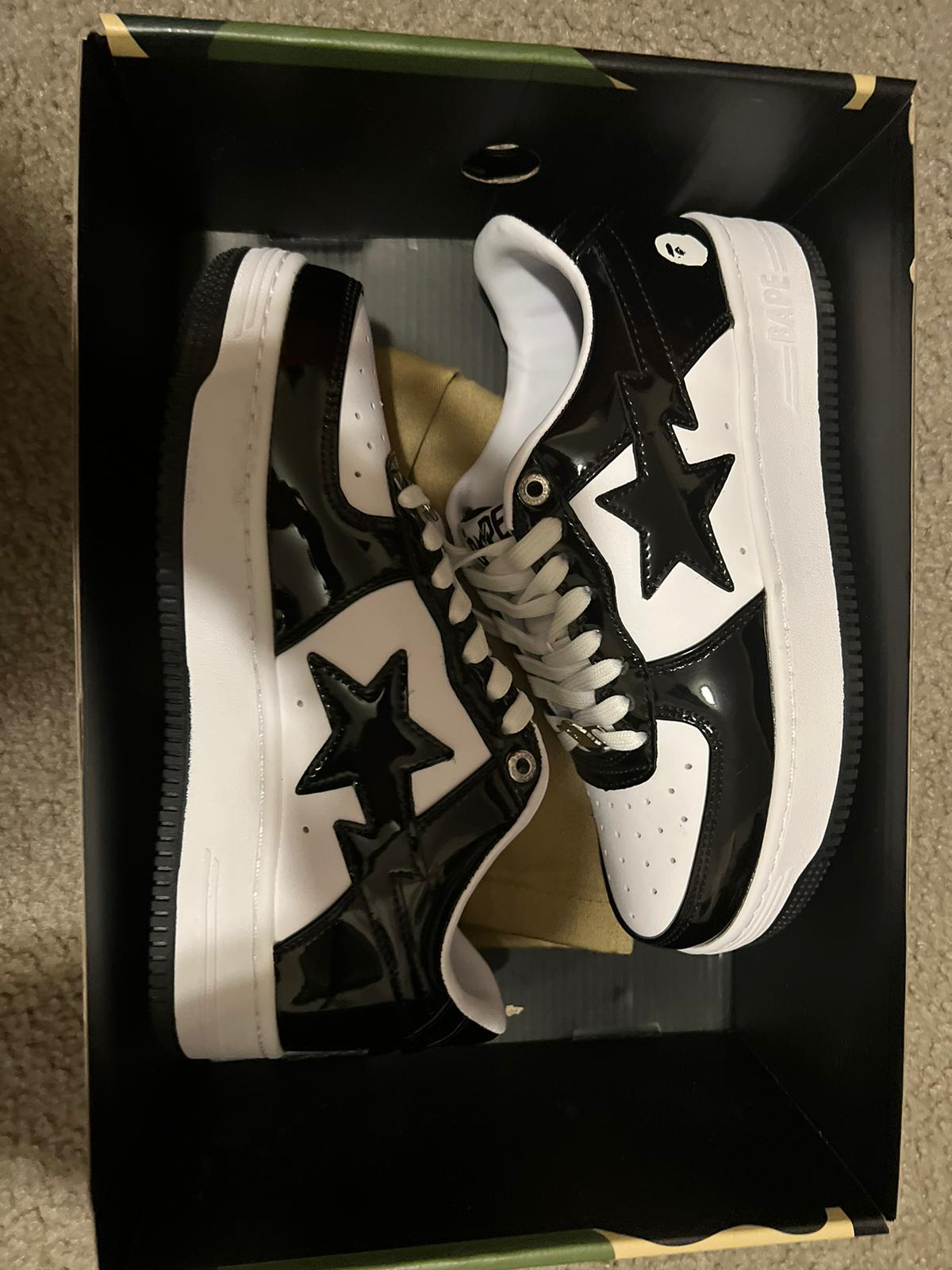 G5 A Bathing Ape Bape Sta Low Black White, 1H70-191-001 review coolkicksmall reviews 00