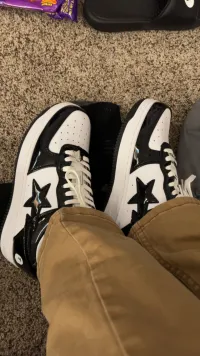 G5 A Bathing Ape Bape Sta Low Black White, 1H70-191-001 review 0