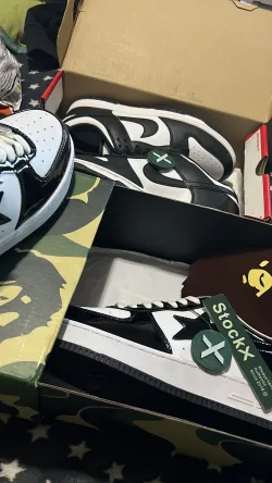 G5 A Bathing Ape Bape Sta Low Black White, 1H70-191-001 review customer feedback 02