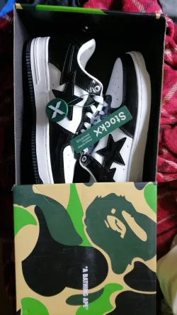 G5 A Bathing Ape Bape Sta Low Black White, 1H70-191-001 review customer feedback 01