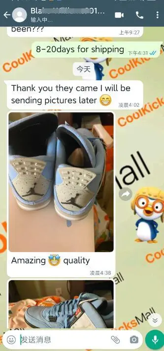 GET Air Jordan 4 SE University Blue, CT8527-400 review Customer coolkicks reviews from whatsapp 02