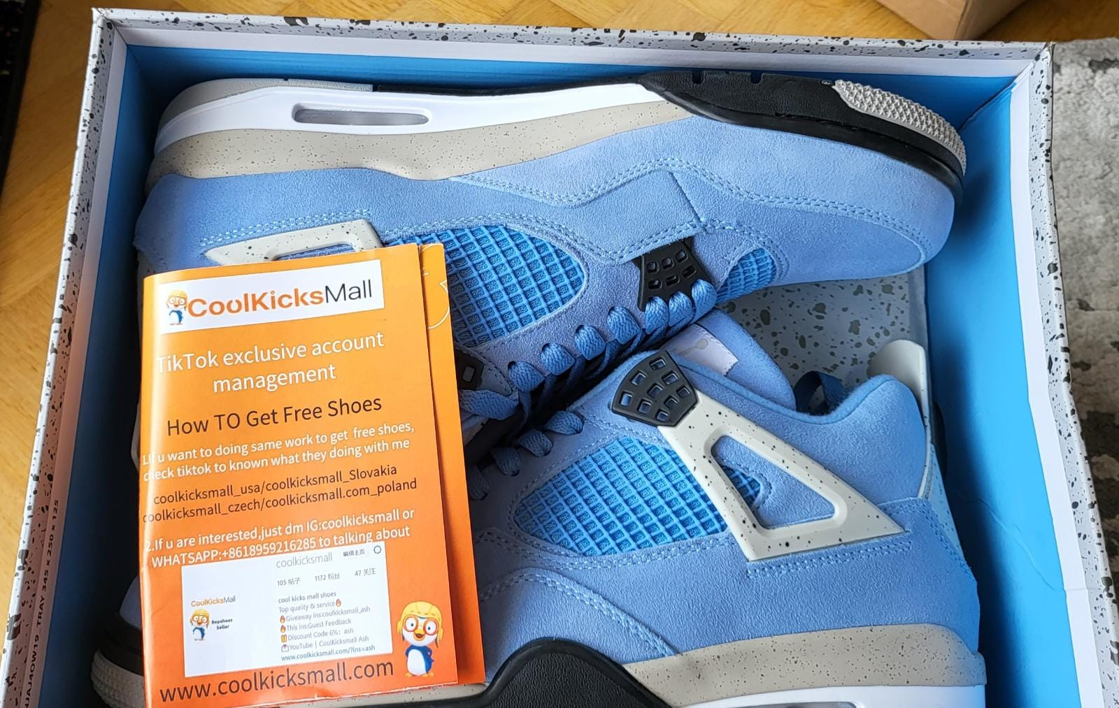 PKGoden Air Jordan 4 Retro University Blue,CT8527-400 review coolkicksmall reviews 01