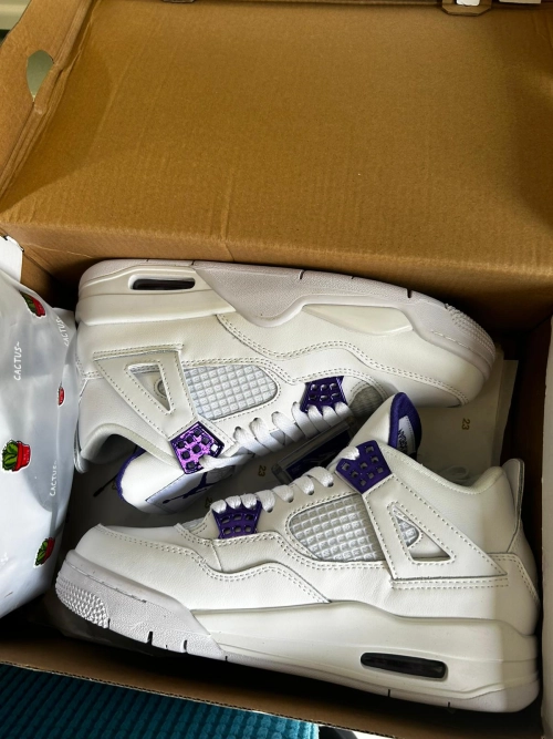 Cool Kicks | GET Air Jordan 4 Retro Metallic Purple, CT8527-115 review 