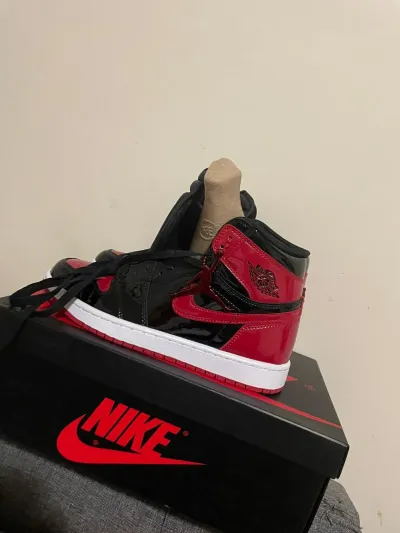 G5 Air Jordan 1 High GET Bred Patent,555088-063 review coolkicksmall  02