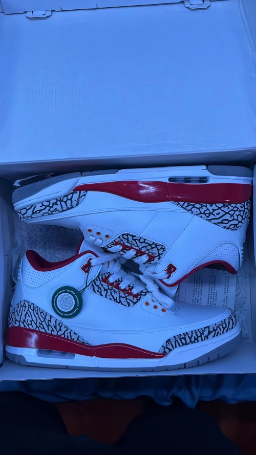 GET Air Jordan 3 Retro Cardinal Red ,CT8532-126 review 