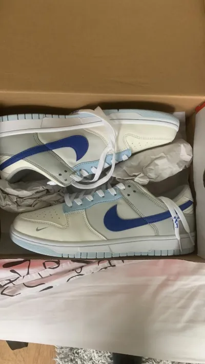 Cool Kicks | GET Dunk Low Ivory Hyper Royal ,FB1843-141   review customer feedback 00
