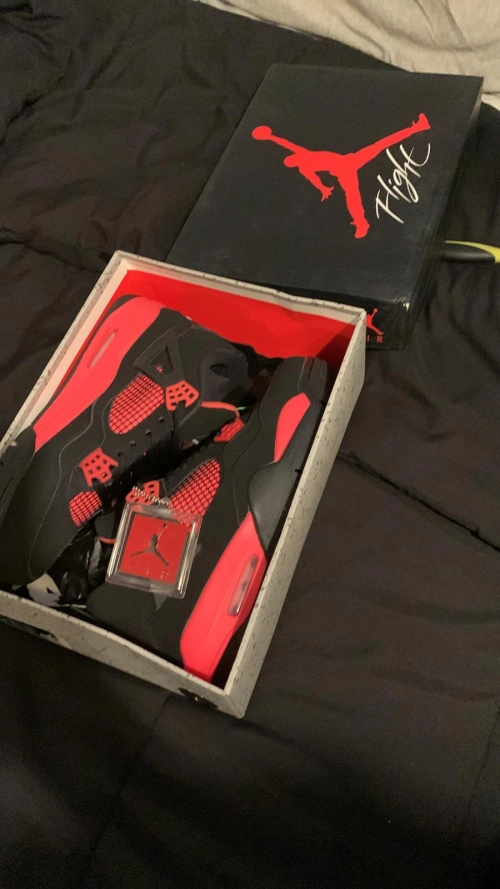 Cool Kicks | GET Air Jordan 4 Retro Red Thunder, CT8527-016  review 