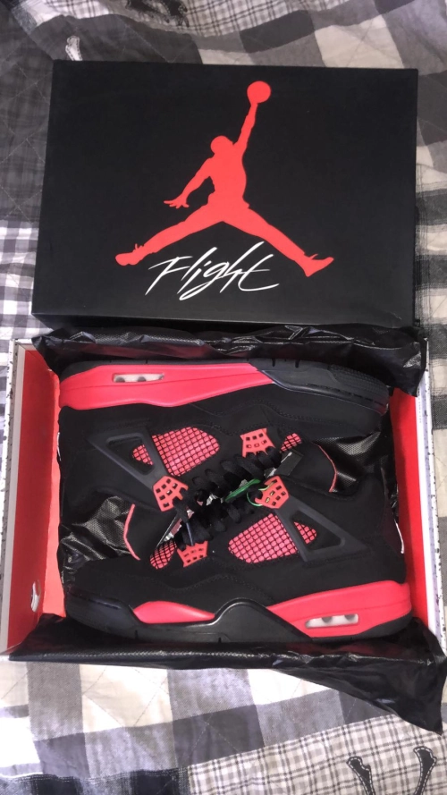 Cool Kicks | GET Air Jordan 4 Retro Red Thunder, CT8527-016  review 