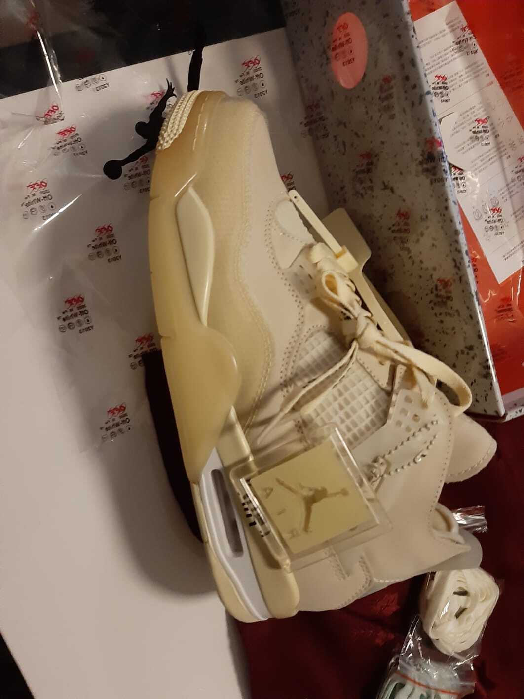 PKGoden Air Jordan 4 Retro Off-White Sail, CV9388-100 review Estraube