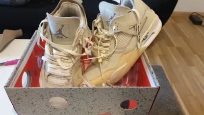 PKGoden Air Jordan 4 Retro Off-White Sail, CV9388-100 review coolkicksmall  01