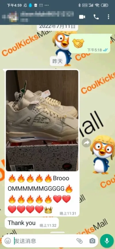 PKGoden Air Jordan 4 Retro Off-White Sail, CV9388-100 review coolkicksmall  00