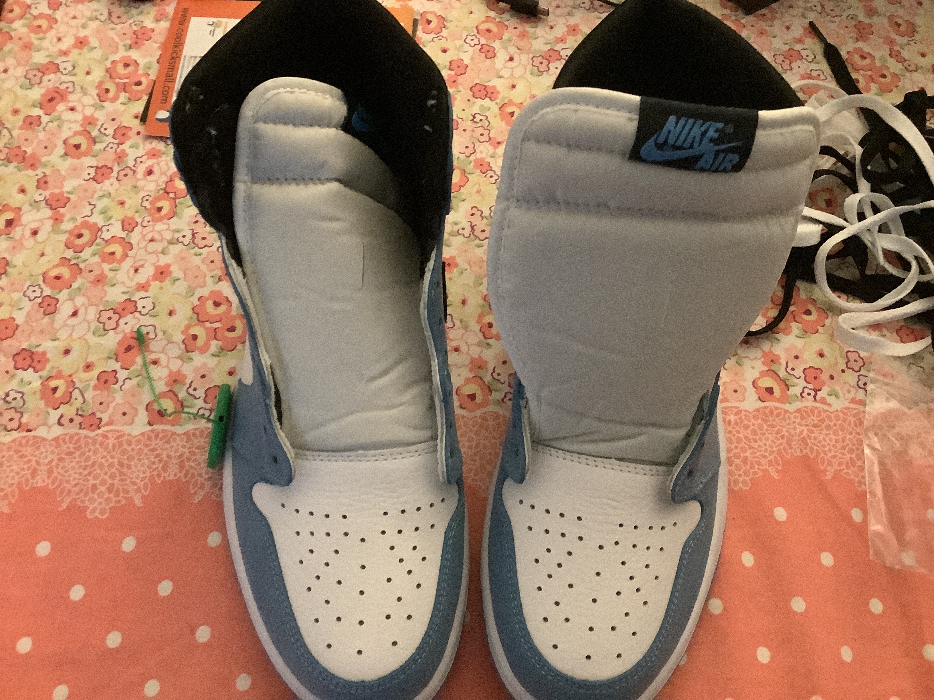 Cool Kicks website | GET Air Jordan 1 Retro High White University Blue Black,555088-134 review Aarom 01