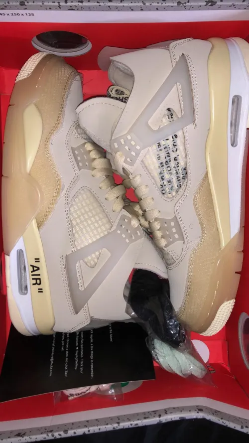 Replica Air Jordan 4 Retro Off-White Sail ,CV9388-100 review 
