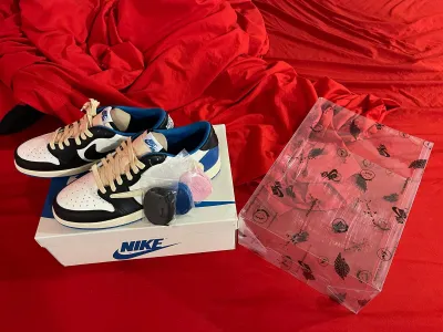 PKGoden Air Jordan 1 Retro low Fragment Travis Scott Blue,DM7866-140 review coolkicksmall  00