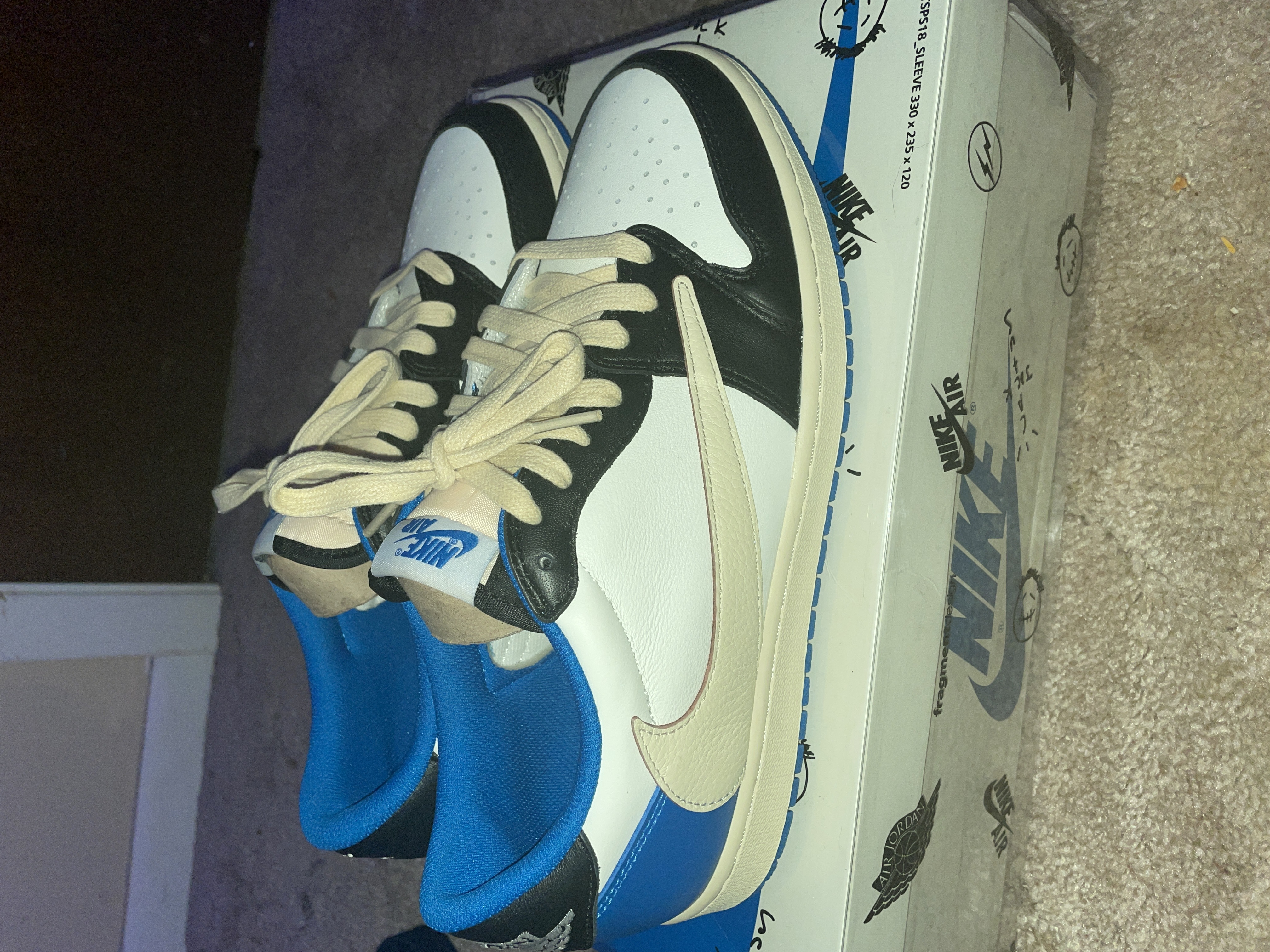 PKGoden Air Jordan 1 Retro low Fragment Travis Scott Blue,DM7866-140 review Mason