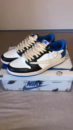 PKGoden Air Jordan 1 Retro low Fragment Travis Scott Blue,DM7866-140 review coolkicksmall reviews 01