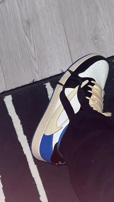 PKGoden Air Jordan 1 Retro low Fragment Travis Scott Blue,DM7866-140 review customer feedback 00