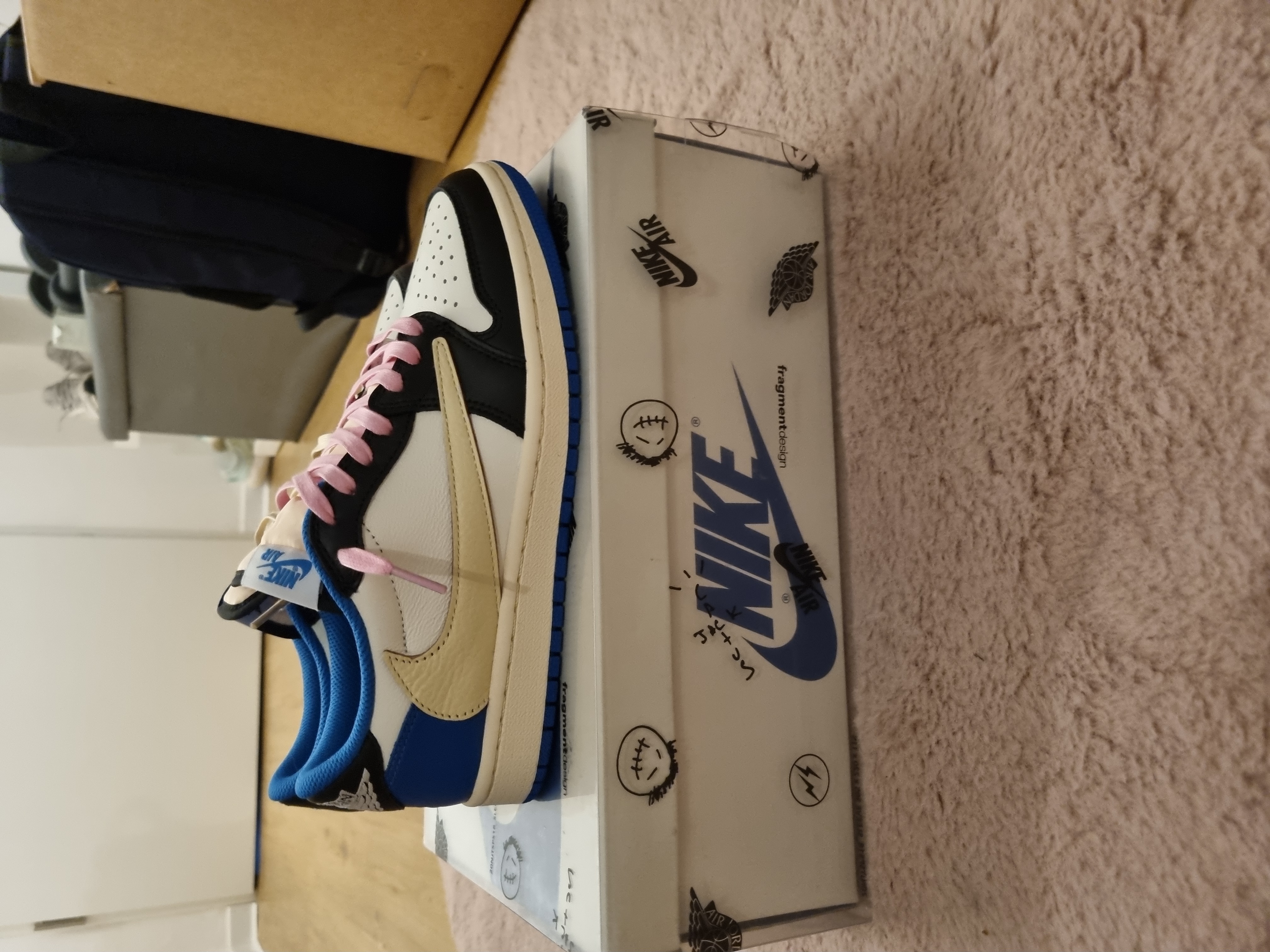 PKGoden Air Jordan 1 Retro low Fragment Travis Scott Blue,DM7866-140 review 0