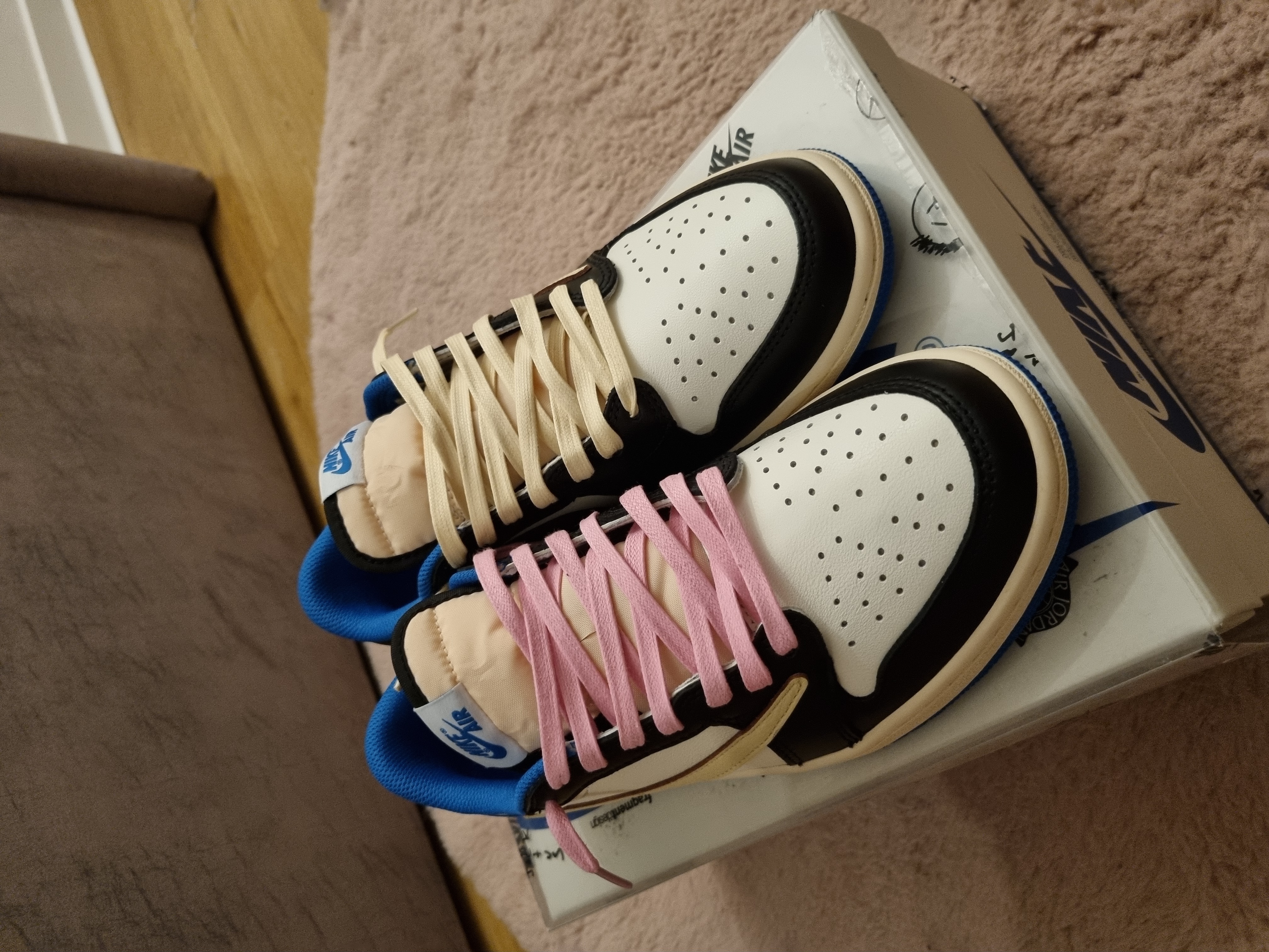 PKGoden Air Jordan 1 Retro low Fragment Travis Scott Blue,DM7866-140 review 1