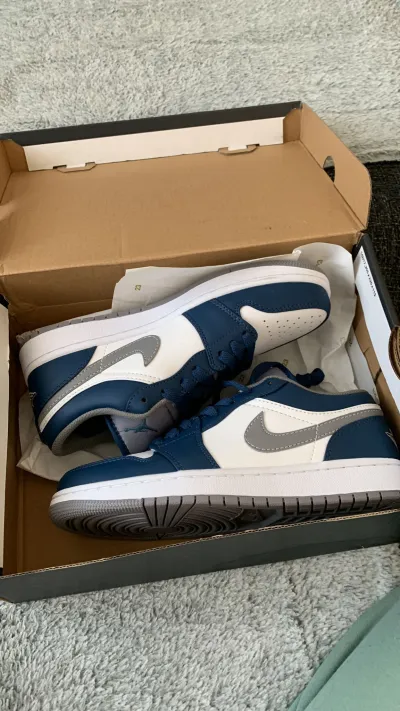shop cool kicks | GET Jordan 1 Low True Blue,553558-412 review customer feedback 00