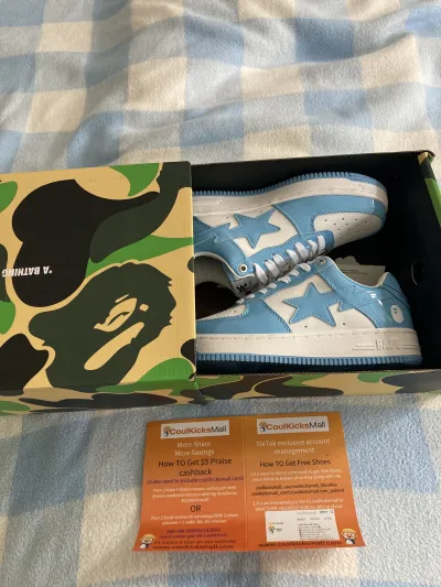 G5 A Bathing Ape Bape Sta Low White Blue,1M70-191-001 review Alex.11