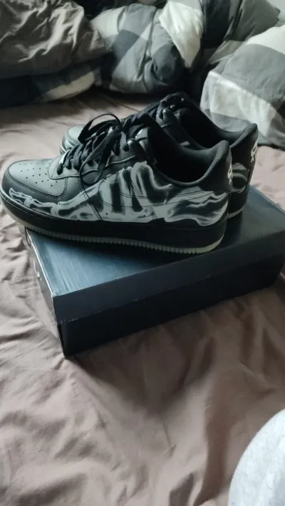 GET Air Force 1 Low Black Skeleton Halloween (2019), BQ7541 001 review coolkicksmall reviews 00