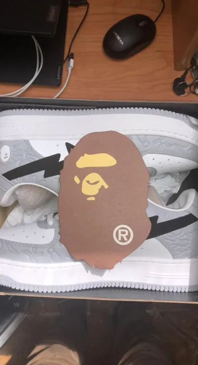 G5 A Bathing Ape Bape Sta Low White Grey, 1H70-191-002 review coolkicksmall  00