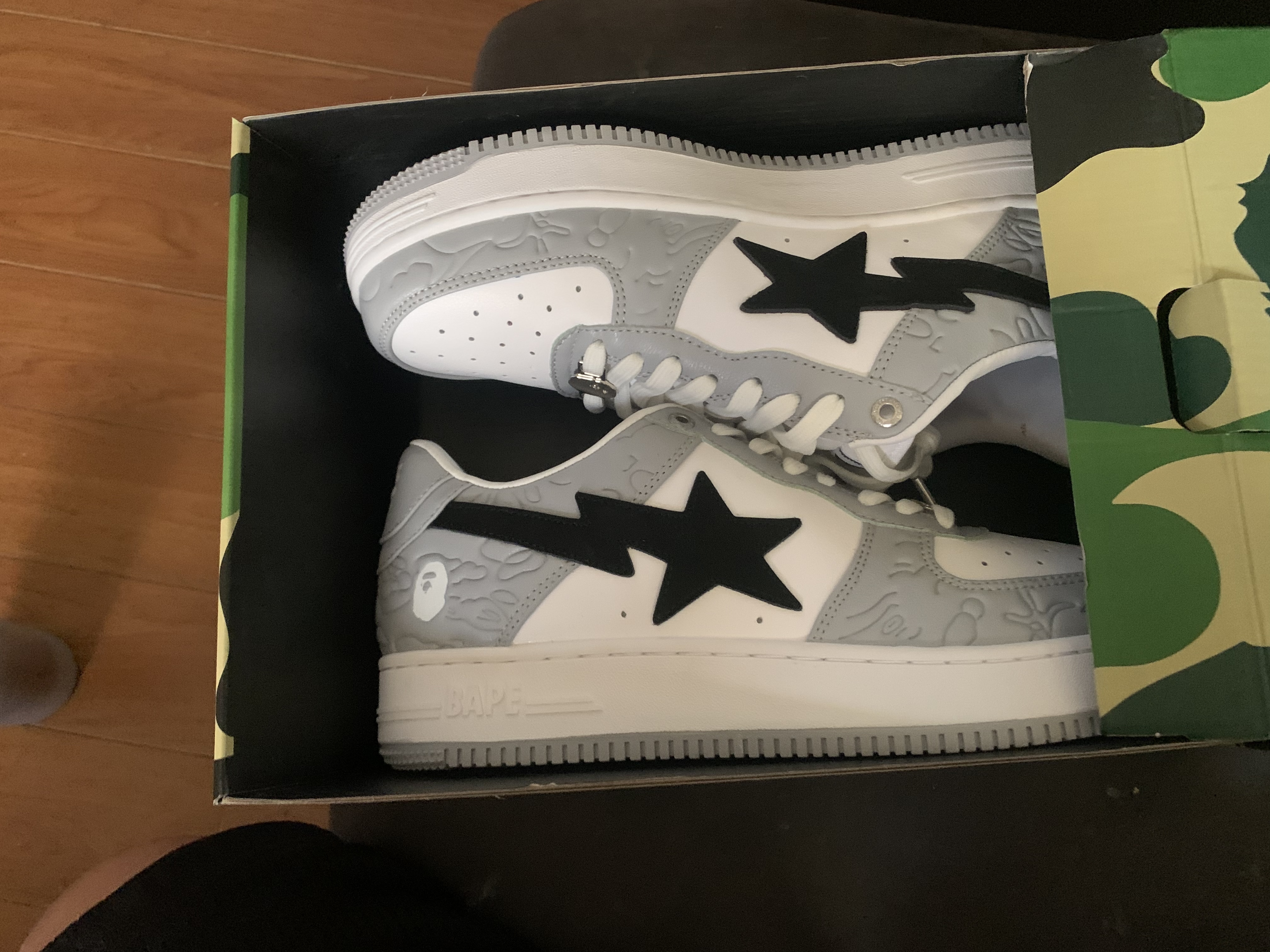 G5 A Bathing Ape Bape Sta Low White Grey, 1H70-191-002 review  00