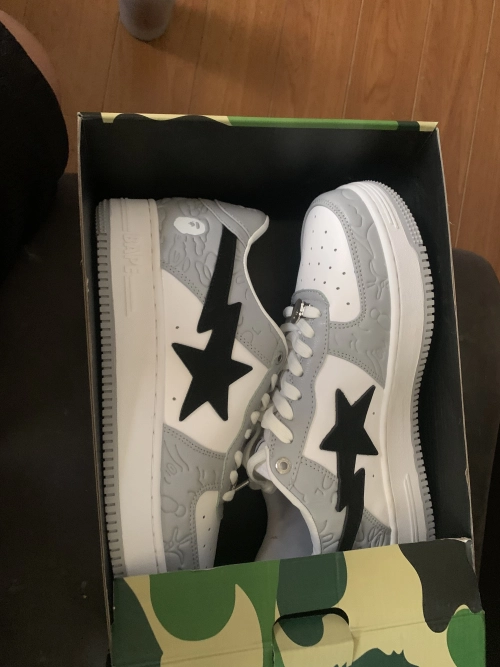 G5 A Bathing Ape Bape Sta Low White Grey, 1H70-191-002 review 