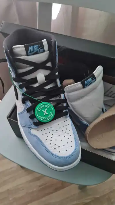 PKGoden Air Jordan 1 Retro High White University Blue Black,555088-134 review coolkicksmall  00