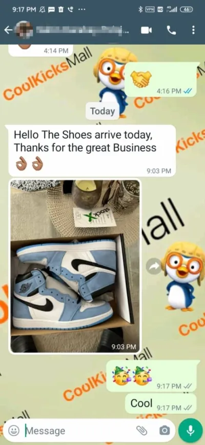 PKGoden Air Jordan 1 Retro High White University Blue Black,555088-134 review coolkicksmall 
