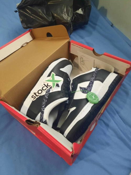 GET Dunk Low Black Paisley,DH4401-100 review 