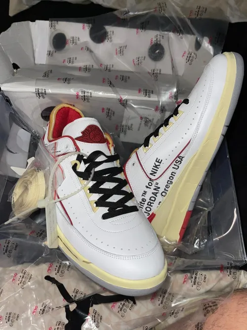 Coolkicksmall | PKGoden Jordan 2 Retro Low SP Off-White White Red,DJ4375-106 review 