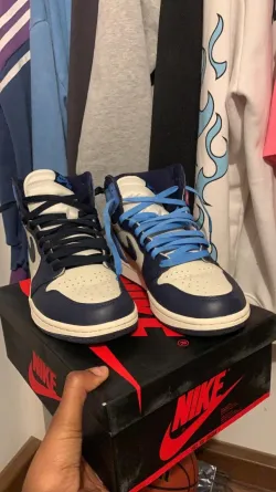 PKGoden Air Jordan 1 Retro High Obsidian UNC,555088-140 review coolkicksmall  02