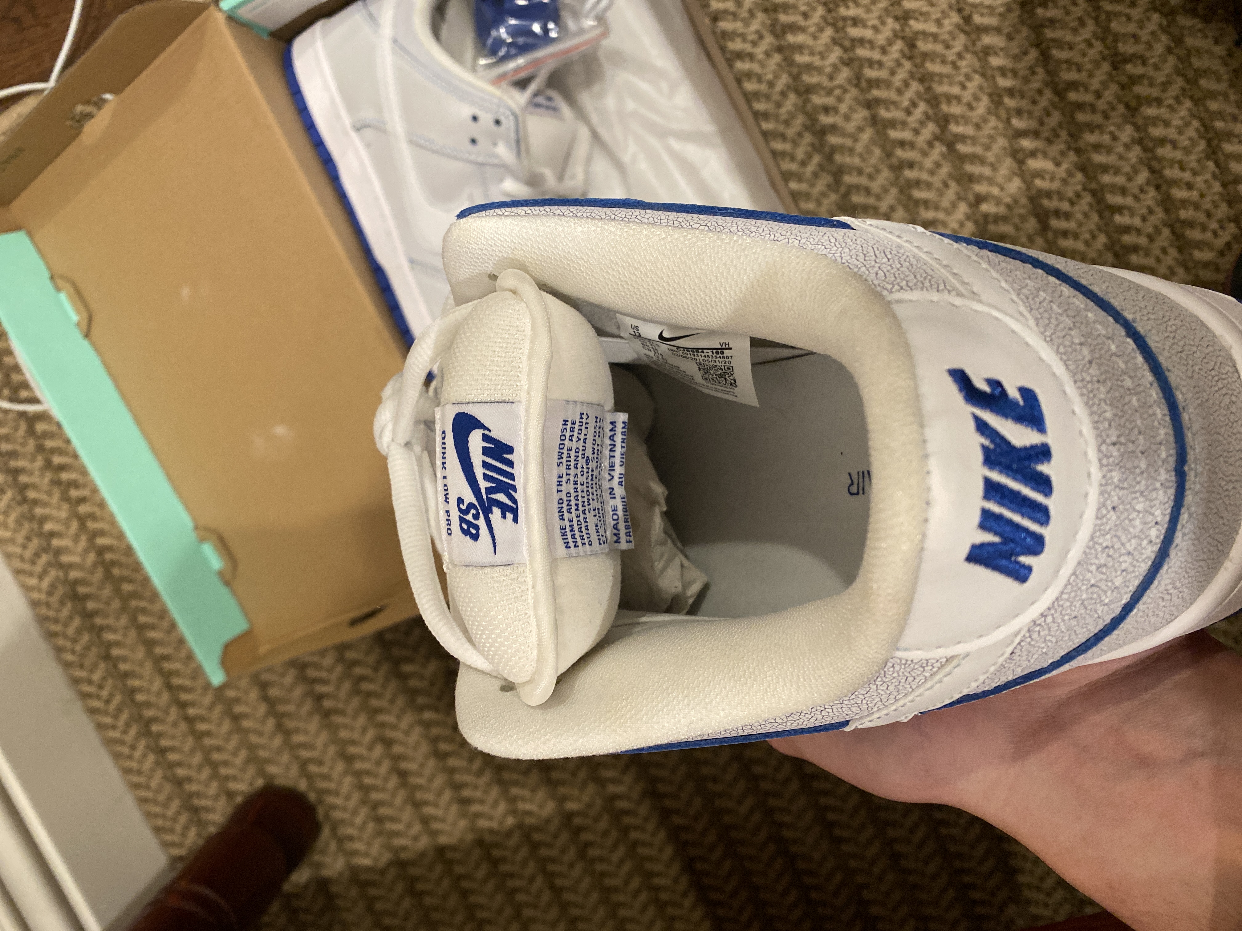 Coolkicks PKGoden SB Dunk Low Premium White Game Royal,CJ6884-100 review 1