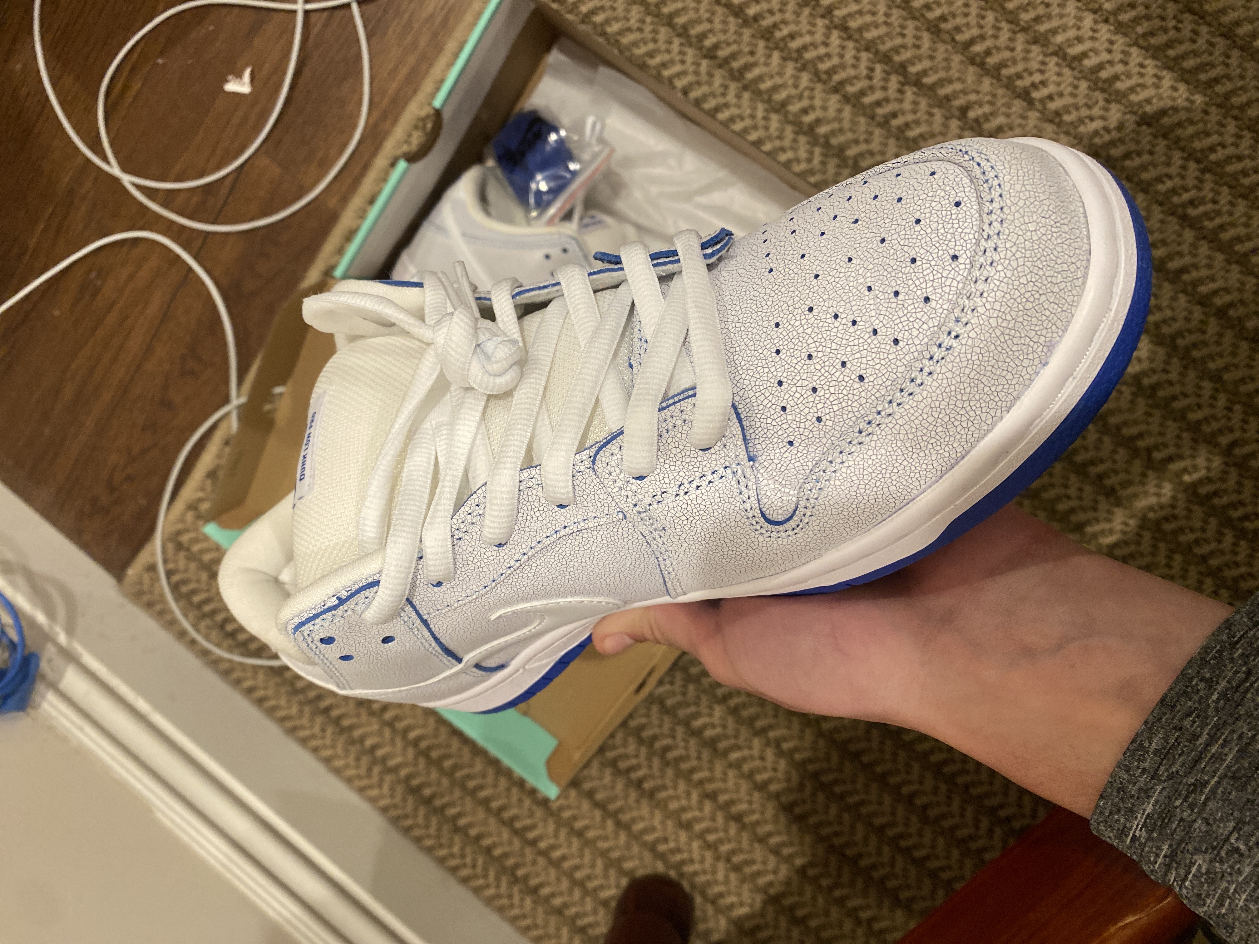 Coolkicks PKGoden SB Dunk Low Premium White Game Royal,CJ6884-100 review 4