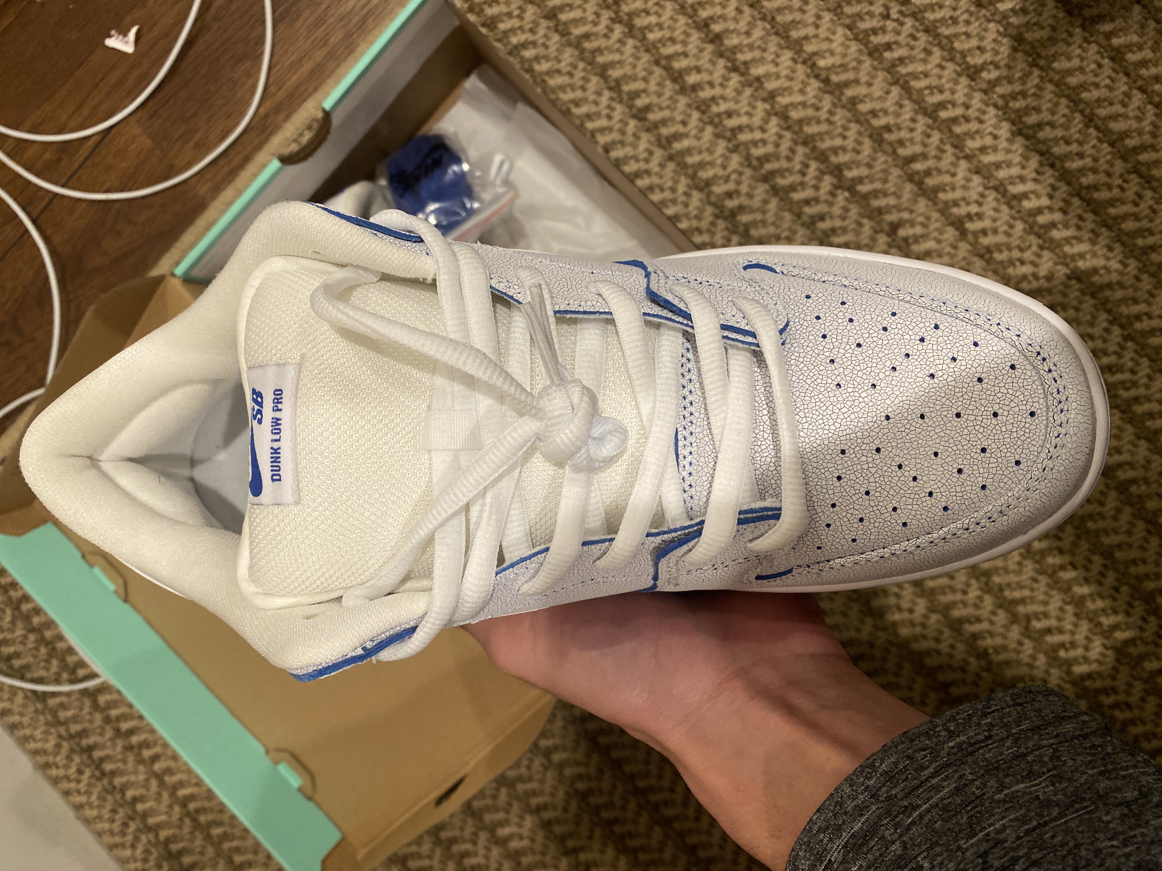 Coolkicks PKGoden SB Dunk Low Premium White Game Royal,CJ6884-100 review 5