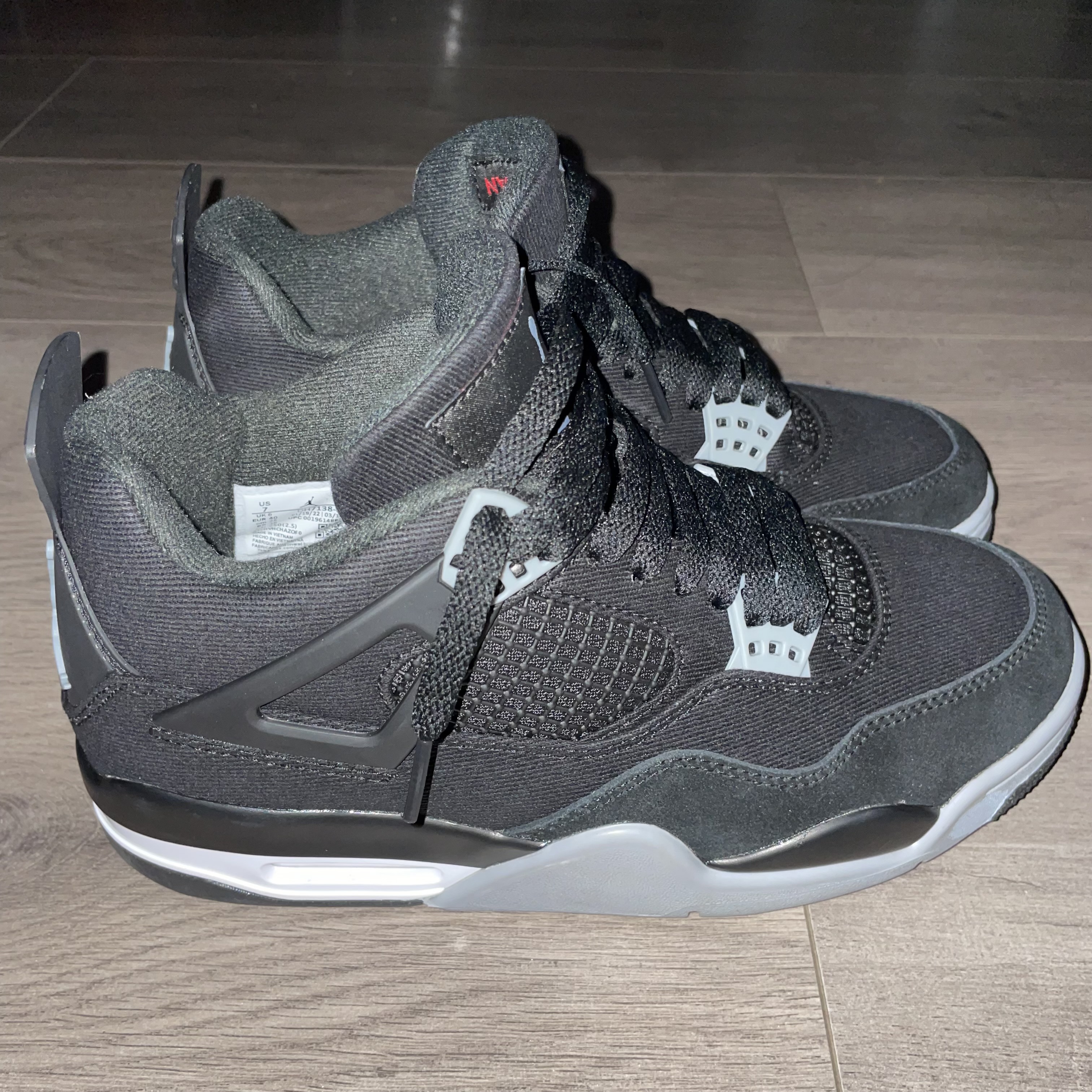 (50% off for a limited time promotion)Air Jordan 4 Retro Black Canvas,DH7138-006 review 0