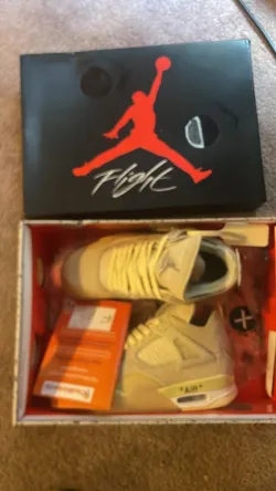 Coolkicks | GET Air Jordan 4 Retro Off-White Sail ,CV9388-100 review Liv