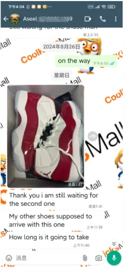 Coolkicks GET Air Jordan 11 Cherry, CT8012-116 review WhatsApp customer 02