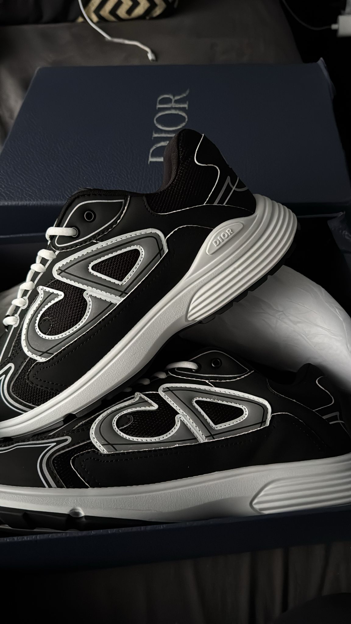 PKGoden Dior B30 Light Grey Sneakers Black Coffee Color 3SN279ZND-H969 review customer feedback