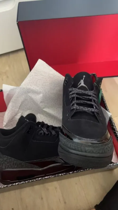 Coolkicks | PKGoden Air Jordan 3 Retro Black Cat, 136064-002 review 